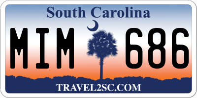 SC license plate MIM686