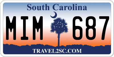 SC license plate MIM687