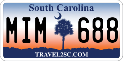 SC license plate MIM688