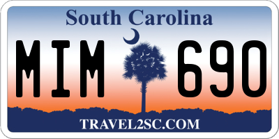 SC license plate MIM690
