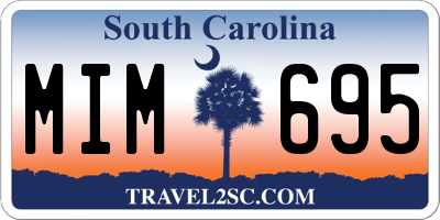 SC license plate MIM695