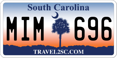 SC license plate MIM696