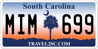 SC license plate MIM699