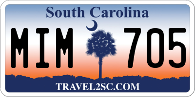 SC license plate MIM705