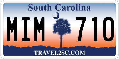 SC license plate MIM710