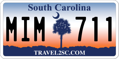 SC license plate MIM711