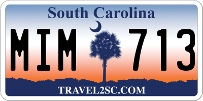 SC license plate MIM713
