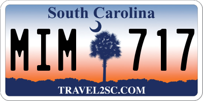 SC license plate MIM717