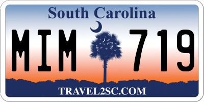 SC license plate MIM719