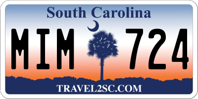 SC license plate MIM724