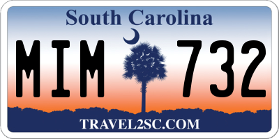 SC license plate MIM732