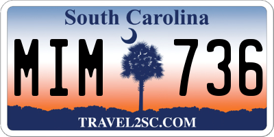 SC license plate MIM736