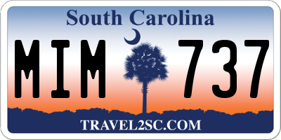 SC license plate MIM737