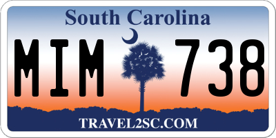 SC license plate MIM738