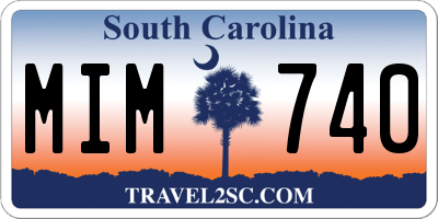 SC license plate MIM740