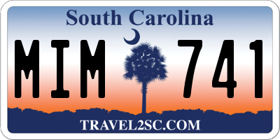 SC license plate MIM741