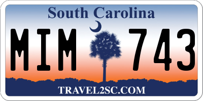 SC license plate MIM743