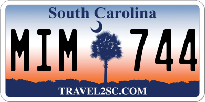 SC license plate MIM744
