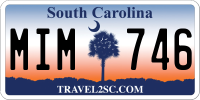 SC license plate MIM746