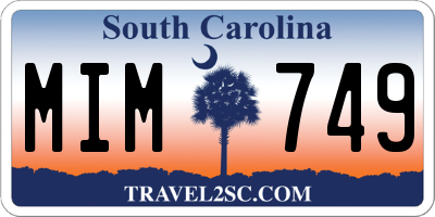 SC license plate MIM749
