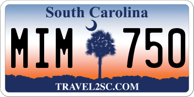 SC license plate MIM750