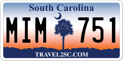 SC license plate MIM751