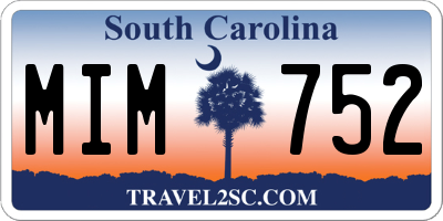 SC license plate MIM752