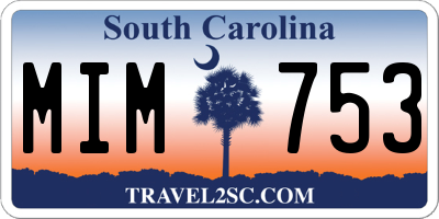 SC license plate MIM753