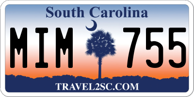 SC license plate MIM755