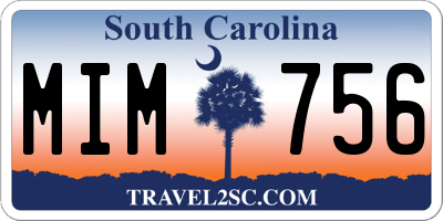 SC license plate MIM756