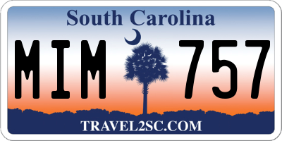 SC license plate MIM757