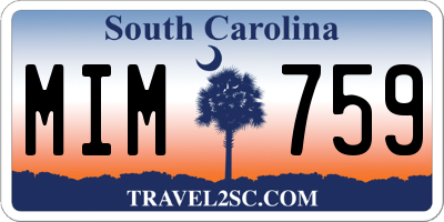 SC license plate MIM759