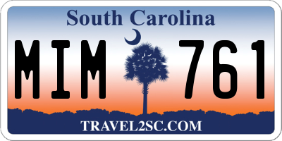 SC license plate MIM761