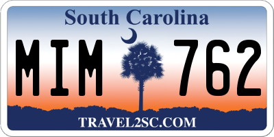 SC license plate MIM762