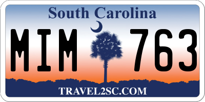 SC license plate MIM763