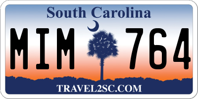 SC license plate MIM764