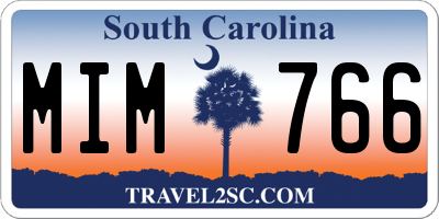 SC license plate MIM766