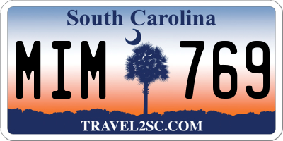 SC license plate MIM769
