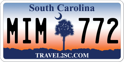 SC license plate MIM772
