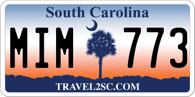 SC license plate MIM773