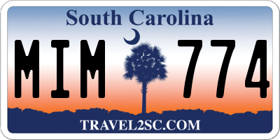 SC license plate MIM774