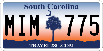 SC license plate MIM775