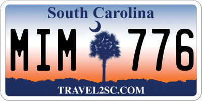 SC license plate MIM776