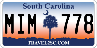 SC license plate MIM778