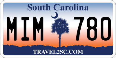 SC license plate MIM780
