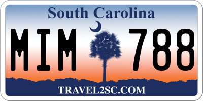 SC license plate MIM788