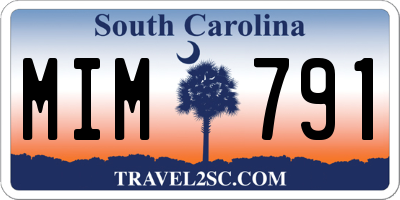 SC license plate MIM791