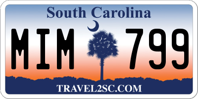 SC license plate MIM799