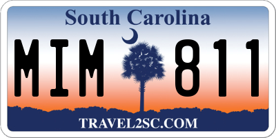SC license plate MIM811