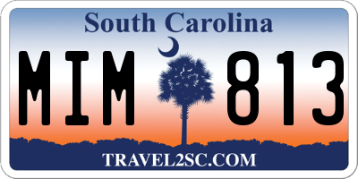 SC license plate MIM813